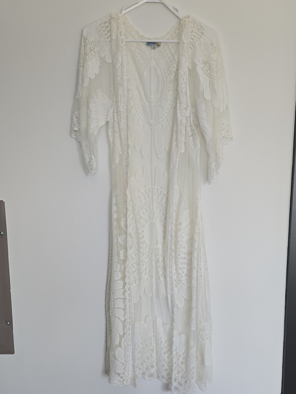Rebellion Cream Lace Overlay Kimono